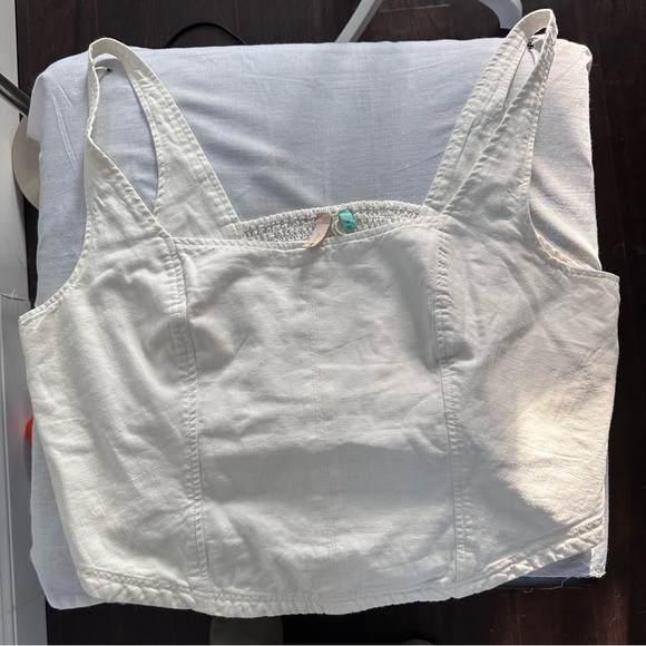 Pilcro by Anthropologie White Cotton Linen Corset Tank Top NWT Size 3X Plus - Picture 13 of 14